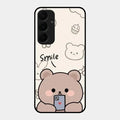 Cute Bear Glossy Metal Case Cover For Samsung Galaxy A35 5G