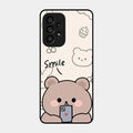 Cute Bear Glossy Metal Case Cover For Samsung Galaxy A53 5G