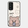 Cute Bear Glossy Metal Case Cover For Samsung Galaxy A54 5G