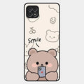 Cute Bear Glossy Metal Case Cover For Samsung Galaxy F42 5G