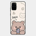 Cute Bear Glossy Metal Case Cover For Samsung Galaxy S20 Plus