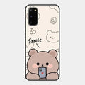 Cute Bear Glossy Metal Case Cover For Samsung Galaxy S20
