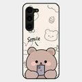 Cute Bear Glossy Metal Case Cover For Samsung Galaxy S23 Plus 5G