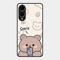 Cute Bear Glossy Metal Case Cover For Samsung Galaxy S25 Edge 5G