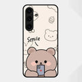 Cute Bear Glossy Metal Case Cover For Samsung Galaxy S25 FE 5G
