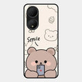 Cute Bear Glossy Metal Case Cover For Vivo T2 5G