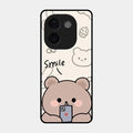Cute Bear Glossy Metal Case Cover For Vivo T3 Pro 5G
