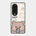 Cute Bear Glossy Metal Case Cover For Vivo T3 Ultra