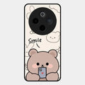 Cute Bear Glossy Metal Case Cover For Vivo T4 5G