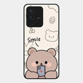 Cute Bear Glossy Metal Case Cover For Vivo V23 5G
