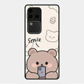 Cute Bear Glossy Metal Case Cover For Vivo V30 Pro 5G