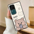 Cute Bear Glossy Metal Case Cover For Vivo - ShopOnCliQ