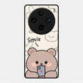 Cute Bear Glossy Metal Case Cover For Vivo X100 Pro 5G