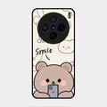 Cute Bear Glossy Metal Case Cover For Vivo X200 5G
