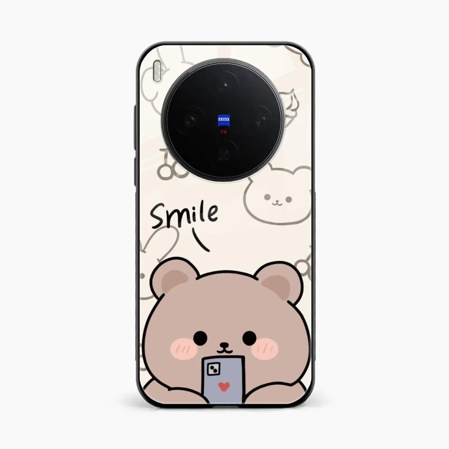 Cute Bear Glossy Metal Case Cover For Vivo X300 5G