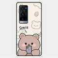 Cute Bear Glossy Metal Case Cover For Vivo X60 Pro Plus 5G