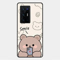 Cute Bear Glossy Metal Case Cover For Vivo X70 Pro Plus 5G