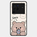 Cute Bear Glossy Metal Case Cover For Vivo X80 Pro 5G
