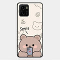 Cute Bear Glossy Metal Case Cover For Vivo Y01
