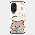 Cute Bear Glossy Metal Case Cover For Vivo Y100A 5G