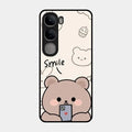 Cute Bear Glossy Metal Case Cover For Vivo Y300 5G