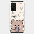 Cute Bear Glossy Metal Case Cover For Vivo Y75 4G