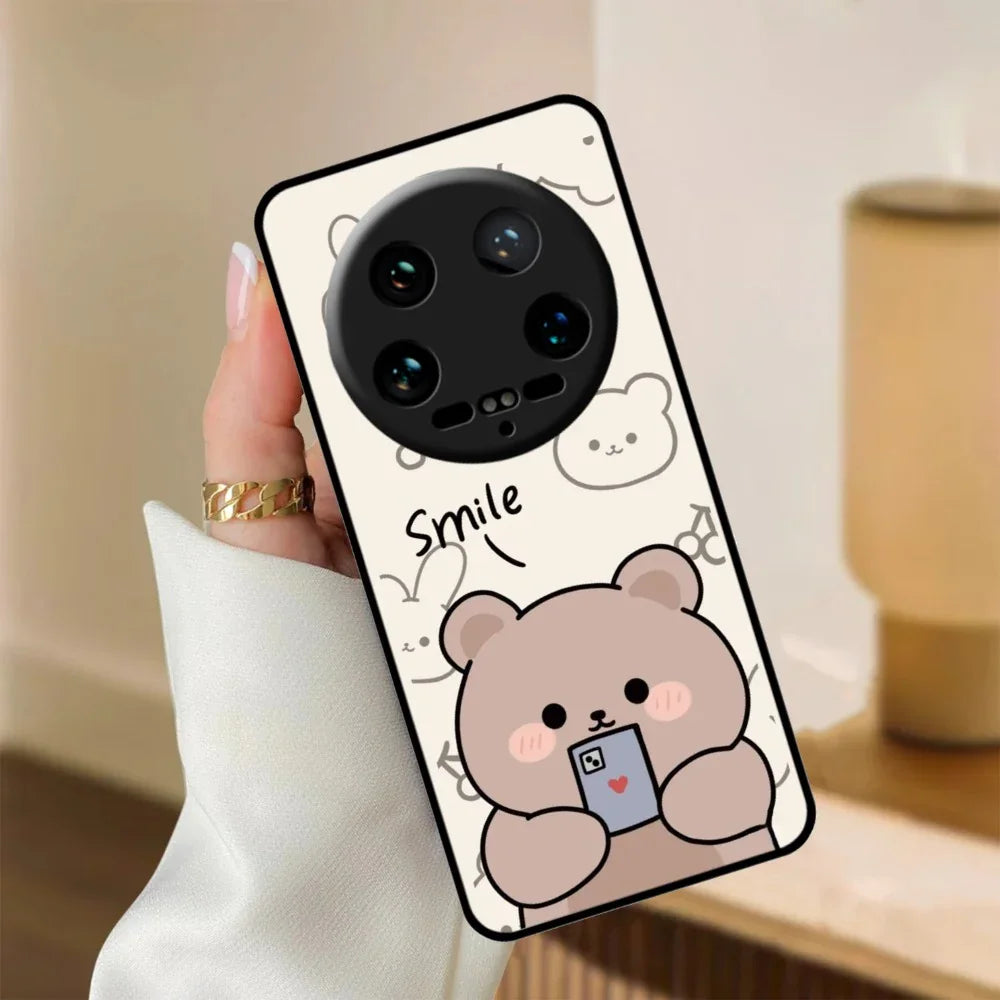 Cute Bear Glossy Metal Case Cover For Redmi - ShopOnCliQ