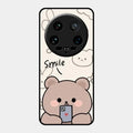 Cute Bear Glossy Metal Case Cover For Xiaomi 14 Ultra