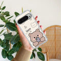 Cute Bear Transparent Silicon Case For Google Pixel 10 Pro XL