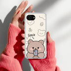 Cute Bear Transparent Silicon Case For iPhone 17e