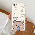 Cute Bear Transparent Silicon Case For iPhone 7 / iPhone 8 / iPhone Se 2020