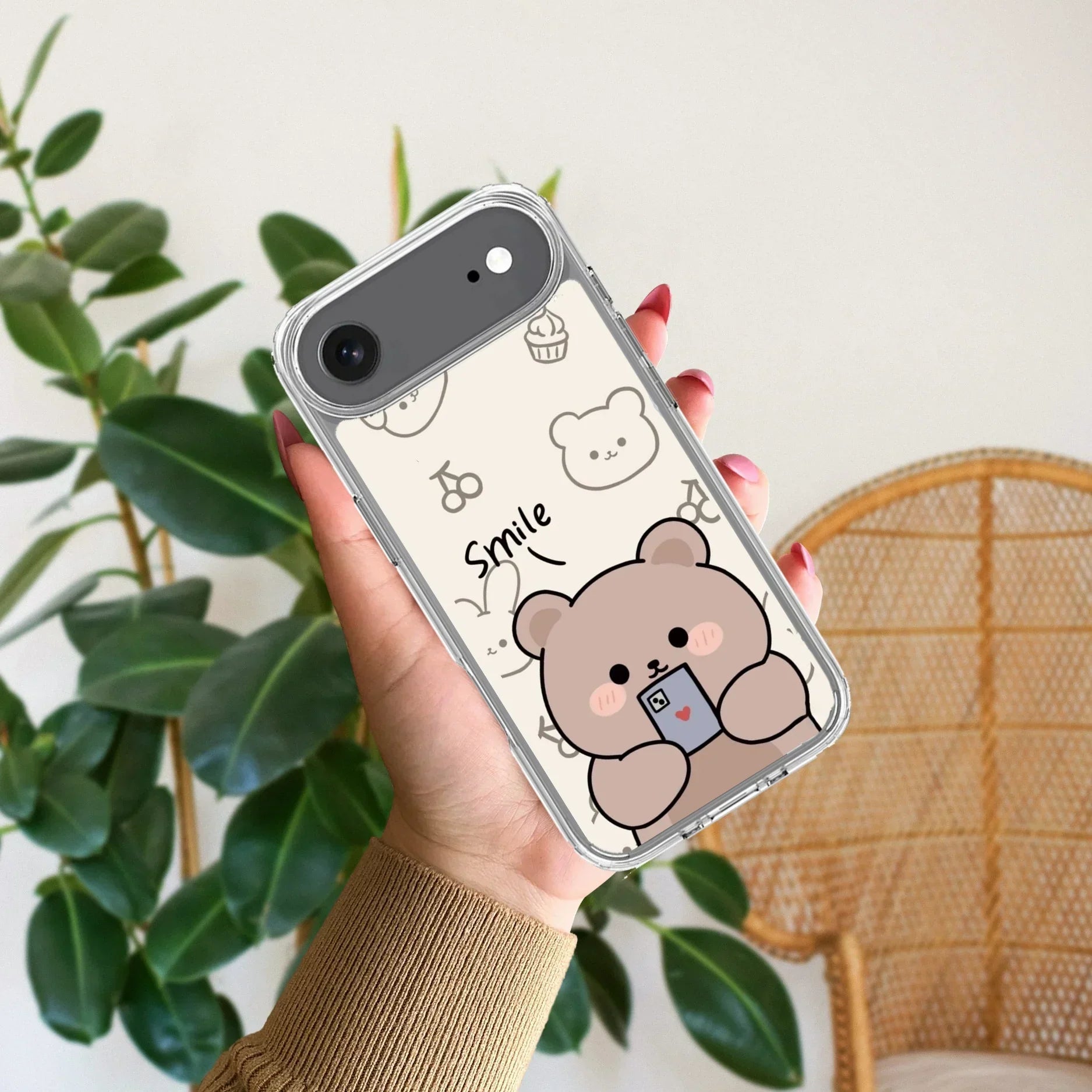 Cute Bear Transparent Silicon Case For iPhone 11 Pro Max