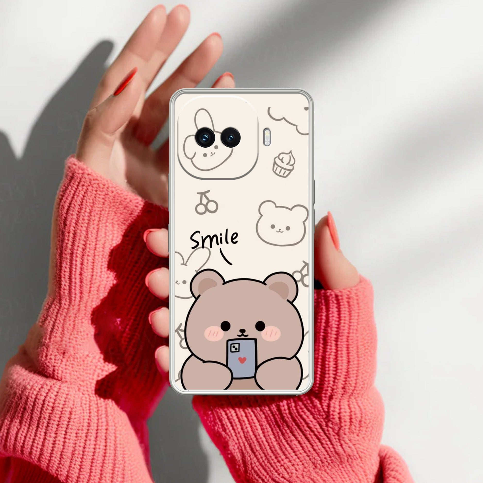 Cute Bear Anti Yellow Case For iQOO 15R 5G