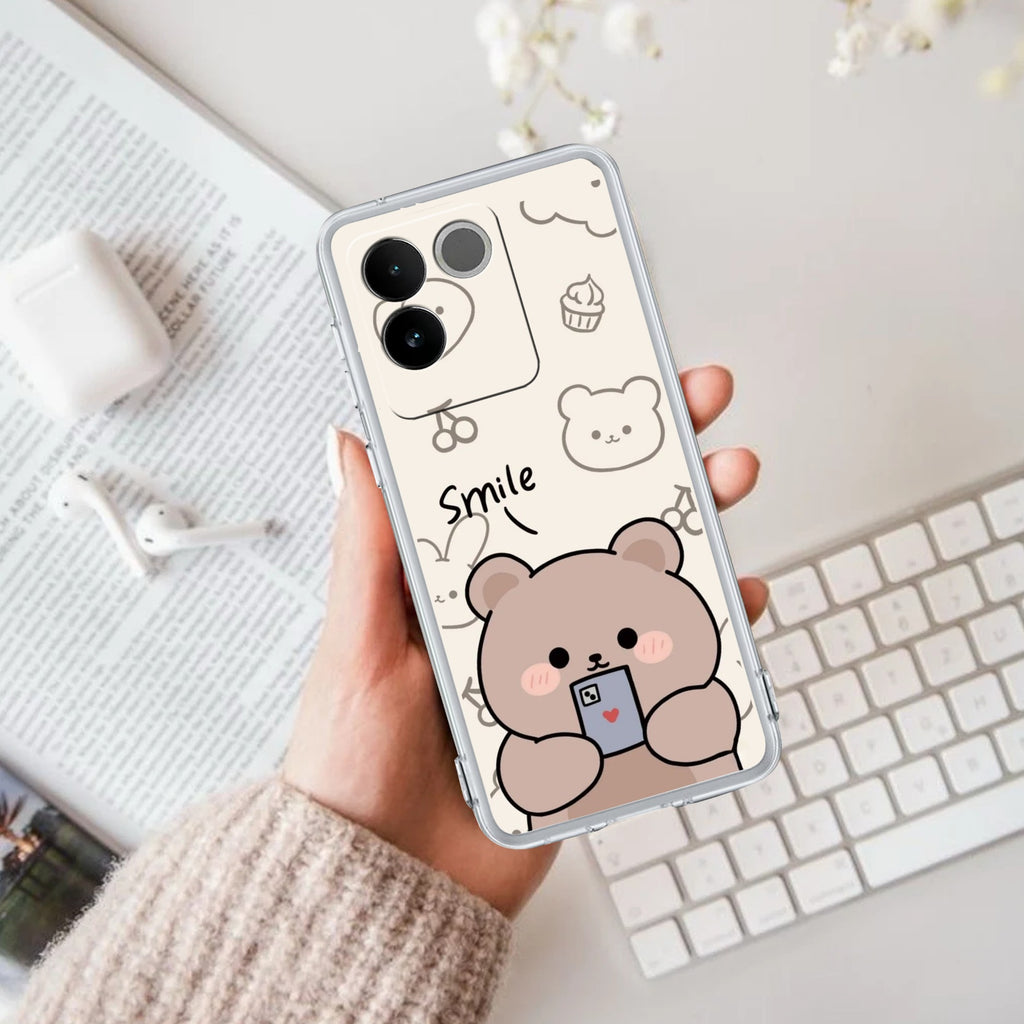 Cute Bear Anti Yellow Case For Vivo T2 Pro 5G