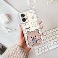 Cute Bear Anti Yellow Case For Motorola G96 5G