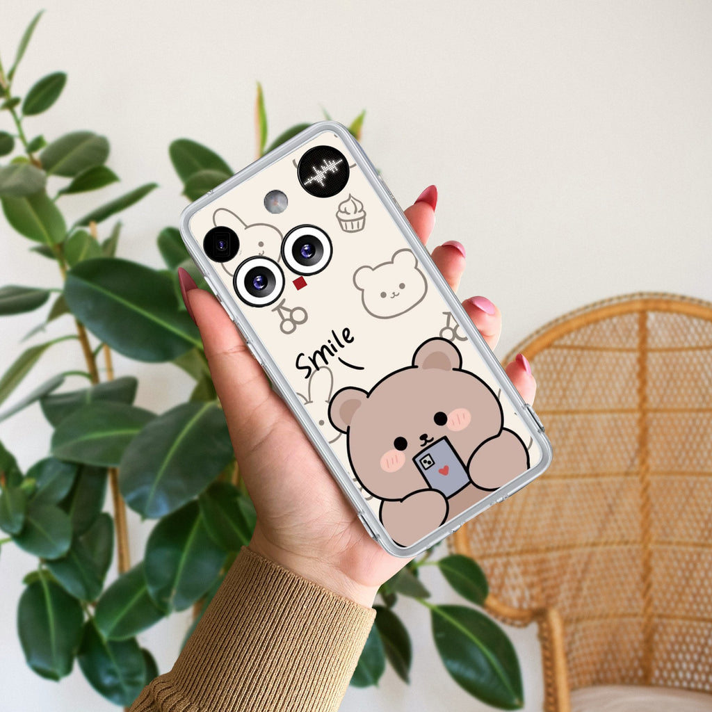 Cute Bear Anti Yellow Case For Nothing Phone 3