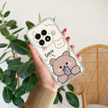 Cute Bear Transparent Silicon Case For OnePlus Nord 2T 5G