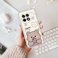 Cute Bear Transparent Silicon Case For OnePlus 13R 5G