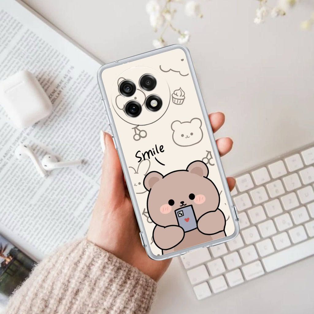 Cute Bear Anti Yellow Case For OnePlus 13R 5G