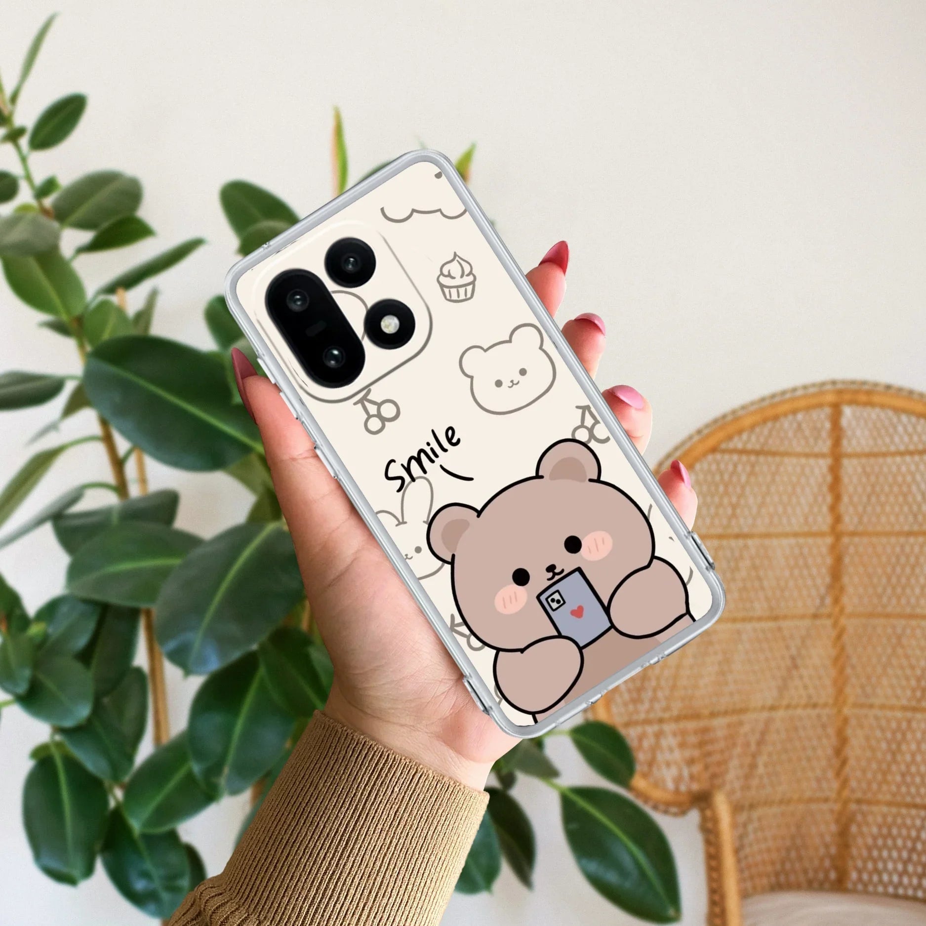 Cute Bear Transparent Silicon Case For OnePlus - ShopOnCliQ