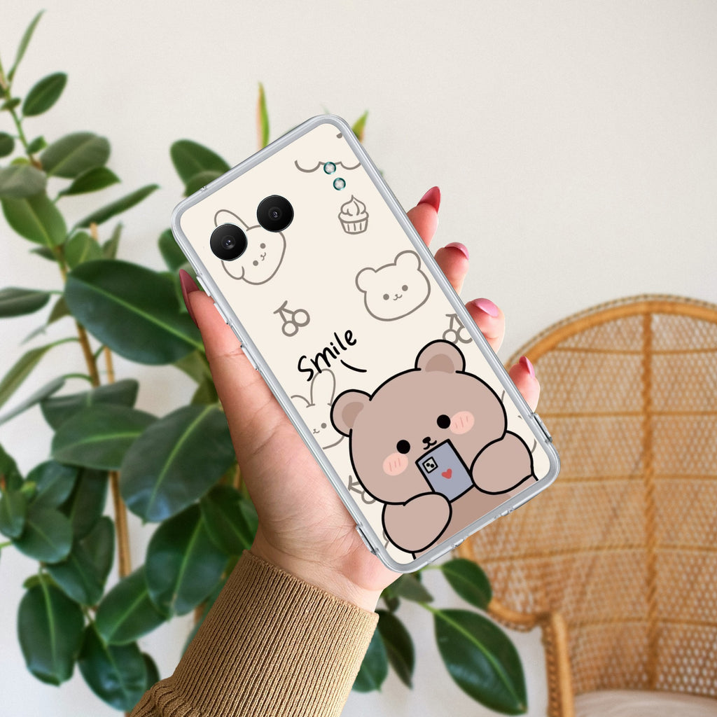 Cute Bear Anti Yellow Case For OnePlus Nord 4 5G