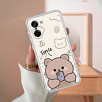 Cute Bear Transparent Silicon Case For OnePlus Nord CE5 5G