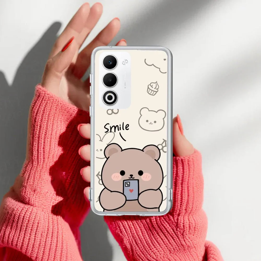 Cute Bear Transparent Silicon Case For Oppo - ShopOnCliQ