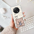 Cute Bear Transparent Silicon Case For Oppo F27 Pro Plus 5G