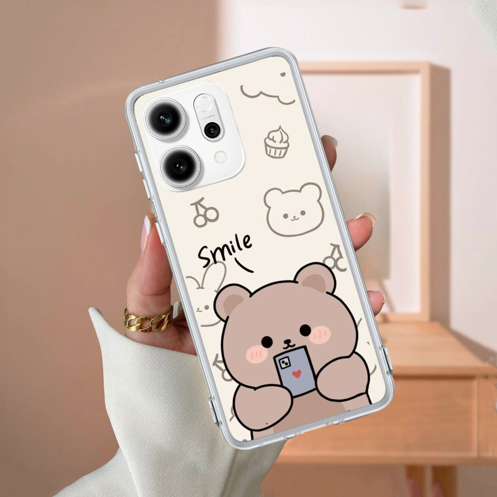 Cute Bear Anti Yellow Case For Oppo Reno 14 5G