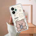 Cute Bear Transparent Silicon Case For Realme 15 5G