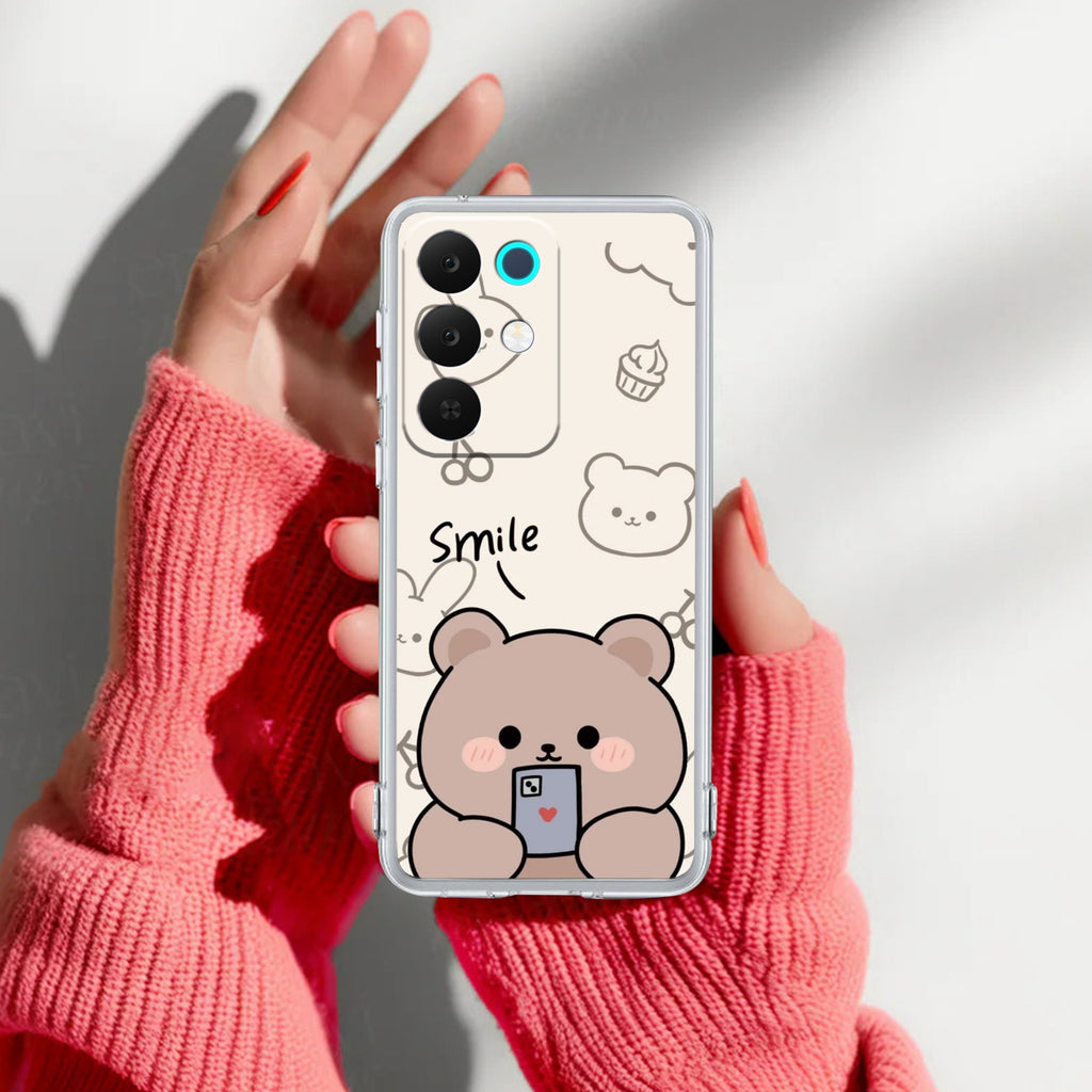 Cute Bear Anti Yelllow Case For Realme 15X 5G