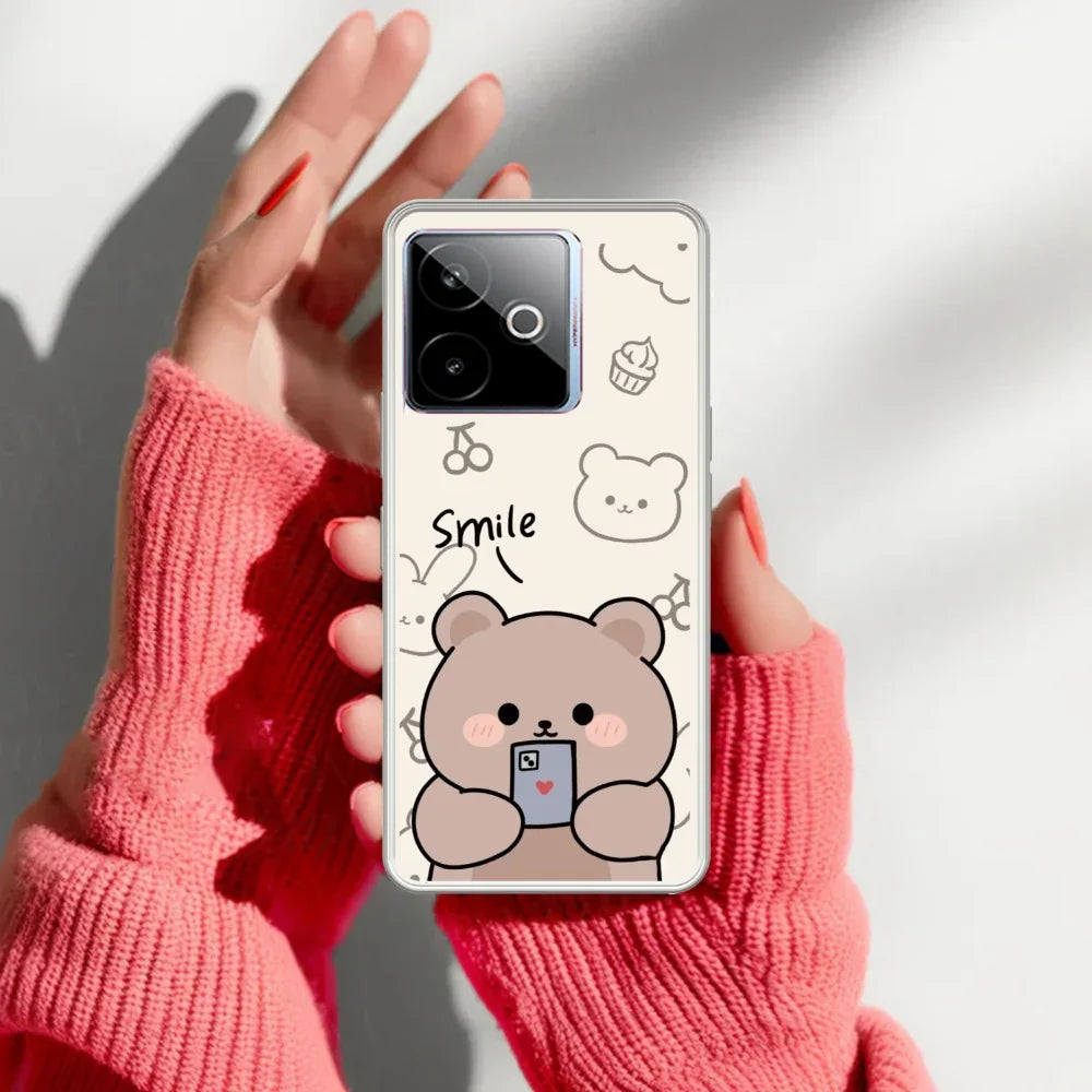 Cute Bear Transparent Silicon Case For Realme/Narzo - ShopOnCliQ