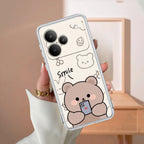 Cute Bear Transparent Silicon Case For Realme/Narzo - ShopOnCliQ