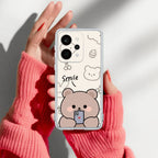 Cute Bear Transparent Silicon Case For Realme/Narzo